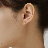 ciite' シーテ ピアス（両耳用） 【 金属アレルギー対応 】 ミニフラワー パールピアス サージカルステンレス（両耳用）