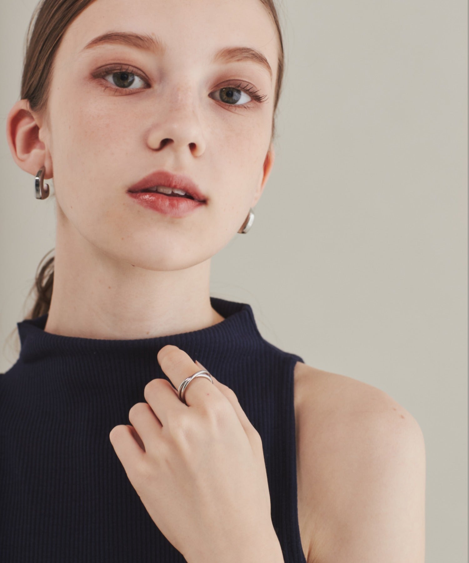 ciite' シーテ リング 【 金属アレルギー対応 】 2連リング サージカルステンレス