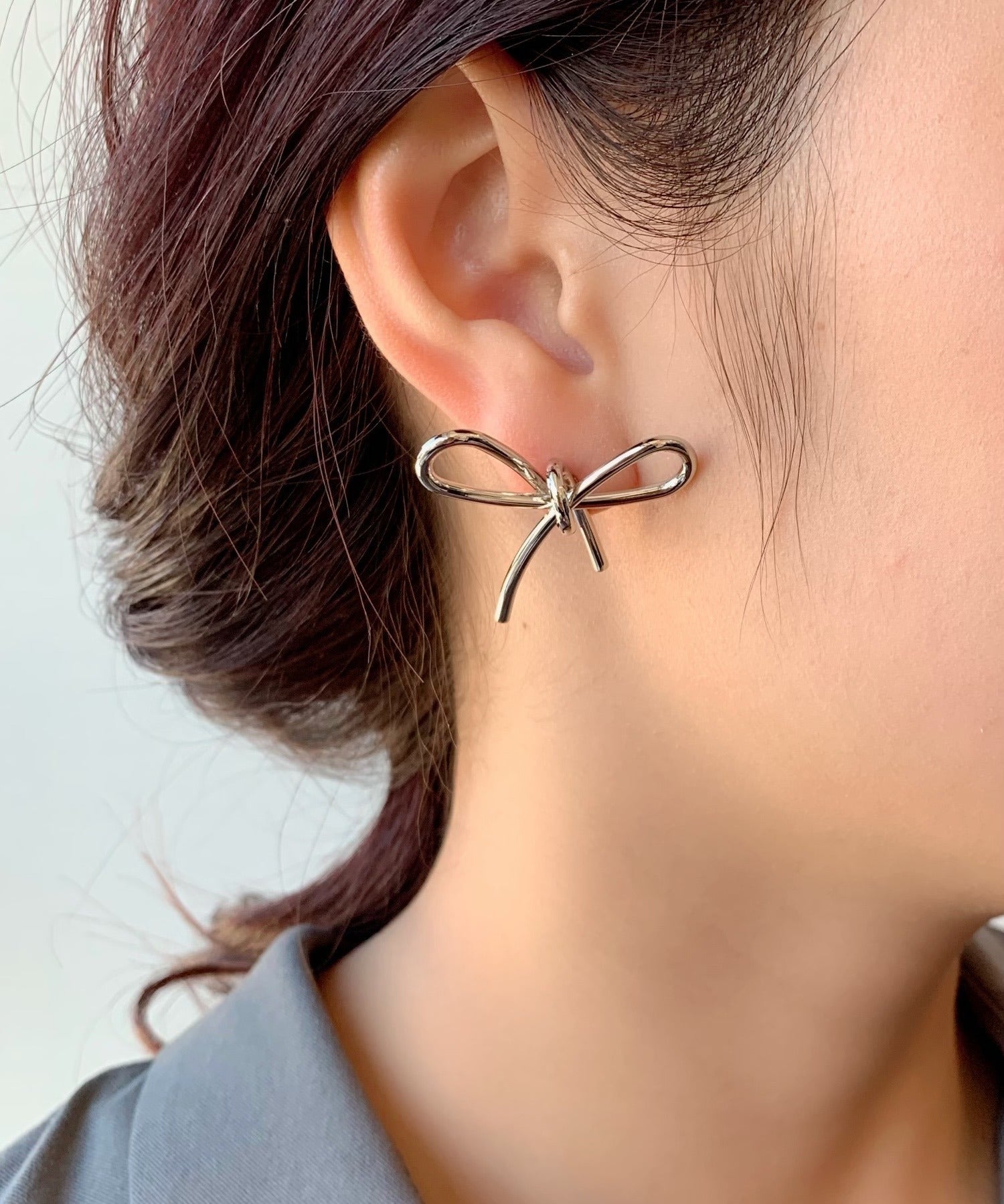 ciite' シーテ ピアス（両耳用） リボンピアス (両耳用)