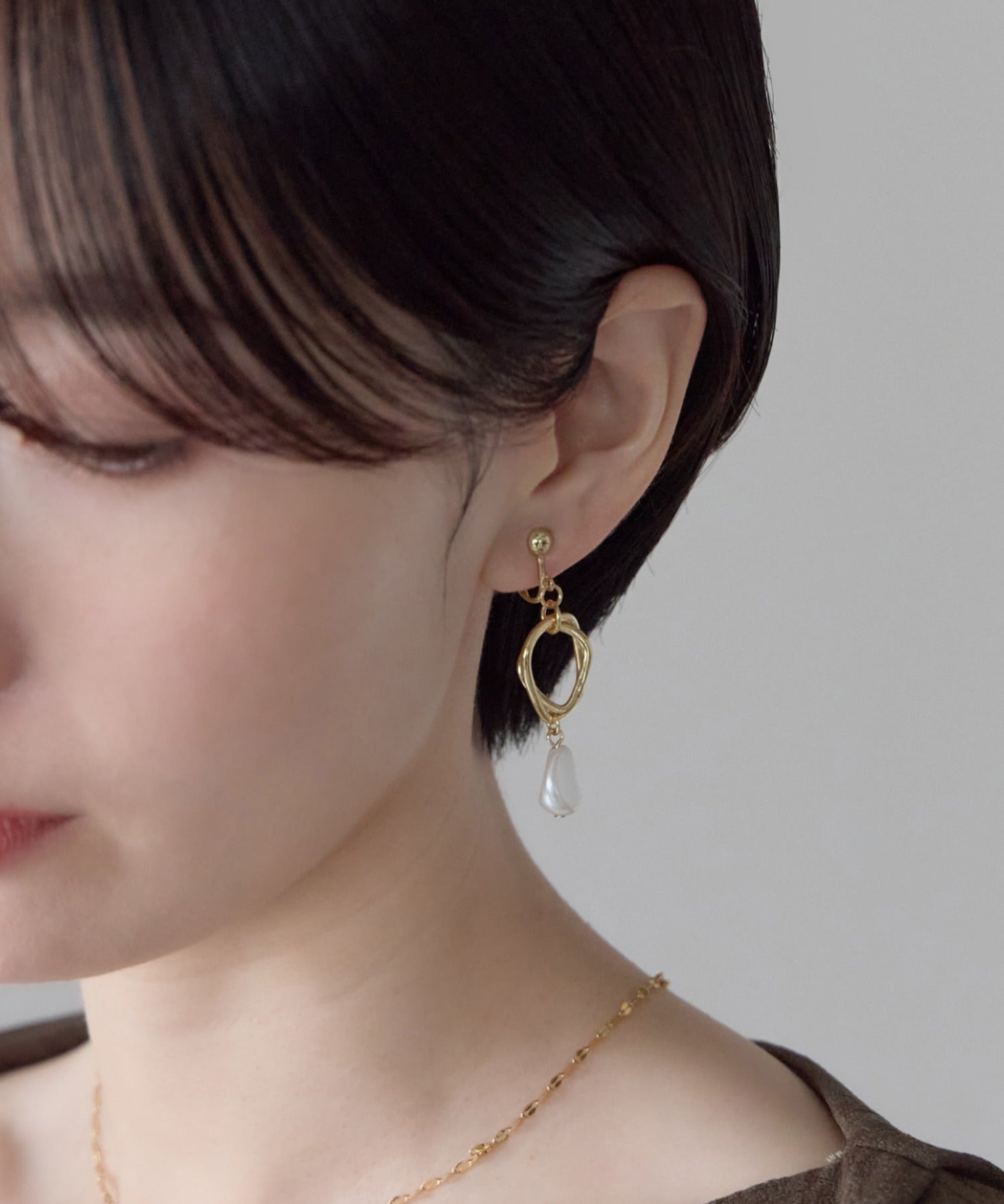 ciite' シーテ イヤリング シリコン付 デザインパール イヤリング
