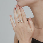 ciite' シーテ リング ビジューダブルパール リング