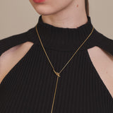 ciite' シーテ ネックレス 【 金属アレルギー対応 】 ノットチェーンロングネックレス サージカルステンレス