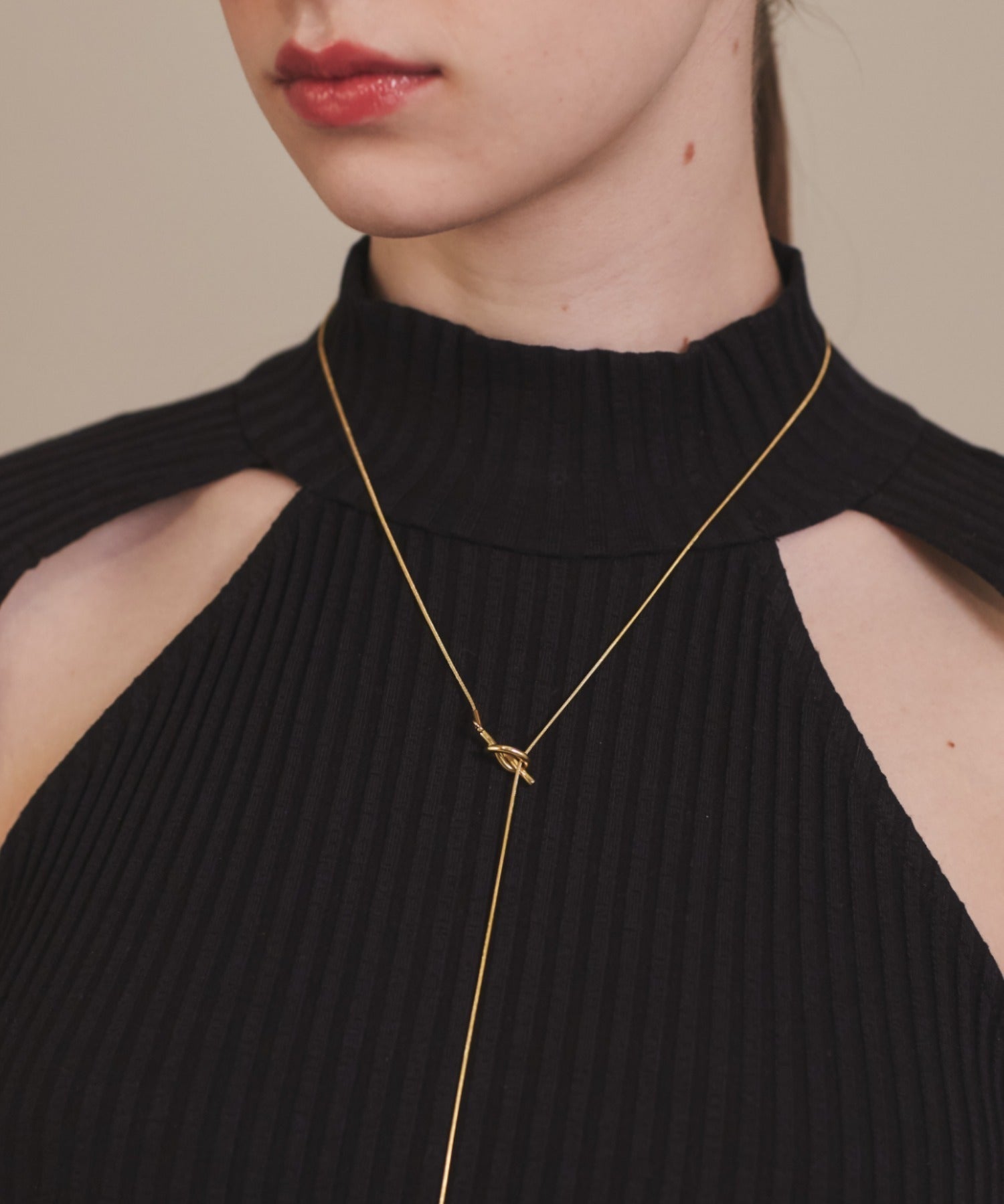 ciite' シーテ ネックレス 【 金属アレルギー対応 】 ノットチェーンロングネックレス サージカルステンレス