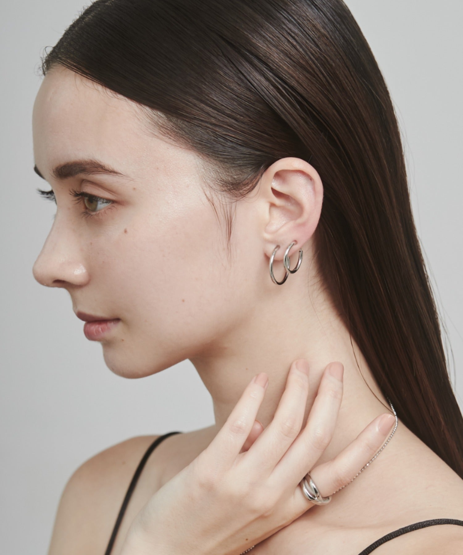 ciite' シーテ ピアス（両耳用） 【 金属アレルギー対応 】 シンプルフープイヤリング 3ペアセット サージカルステンレス (両耳用)