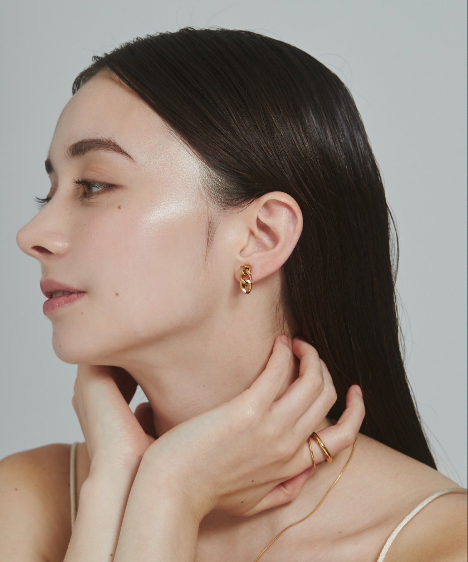 ciite' シーテ イヤリング 【 金属アレルギー対応 】 チェーンモチーフ イヤリング サージカルステンレス (両耳用)