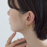 【 金属アレルギー対応 】 ニュアンスデザイン イヤーカフ サージカルステンレス （片耳用）