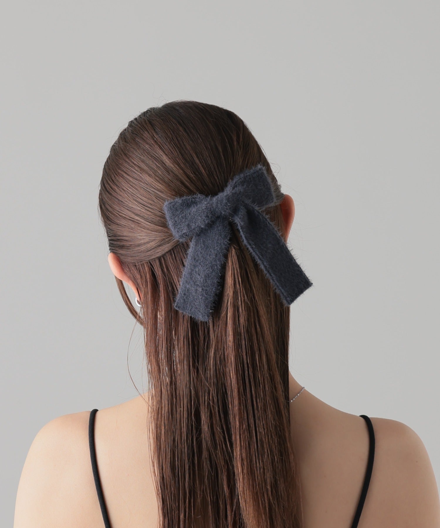 ciite' シーテ バレッタ/ヘアクリップ ファーライク リボン バレッタ