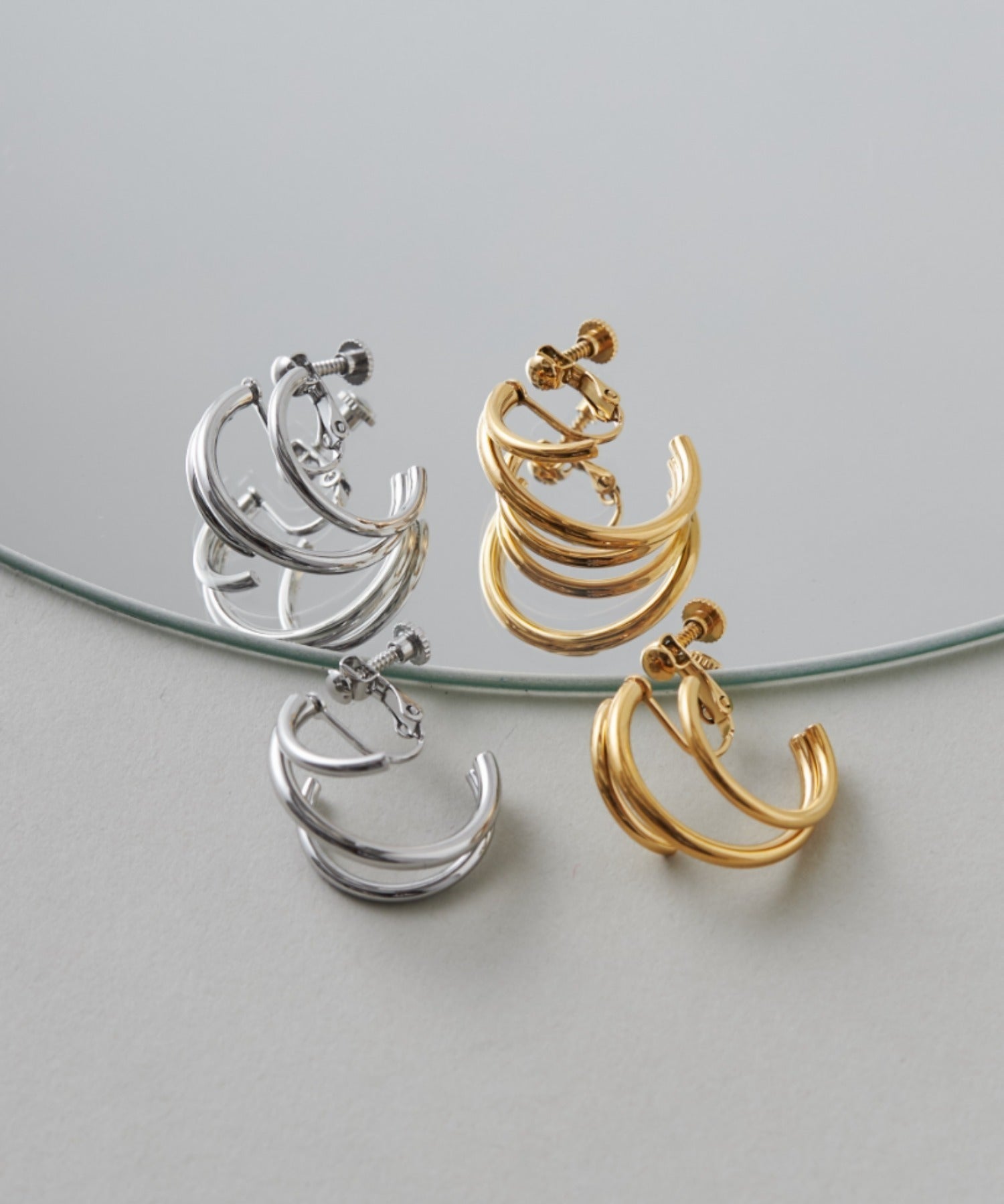 ciite' シーテ イヤリング 【 金属アレルギー対応 】 デザインフープイヤリング サージカルステンレス (両耳用)