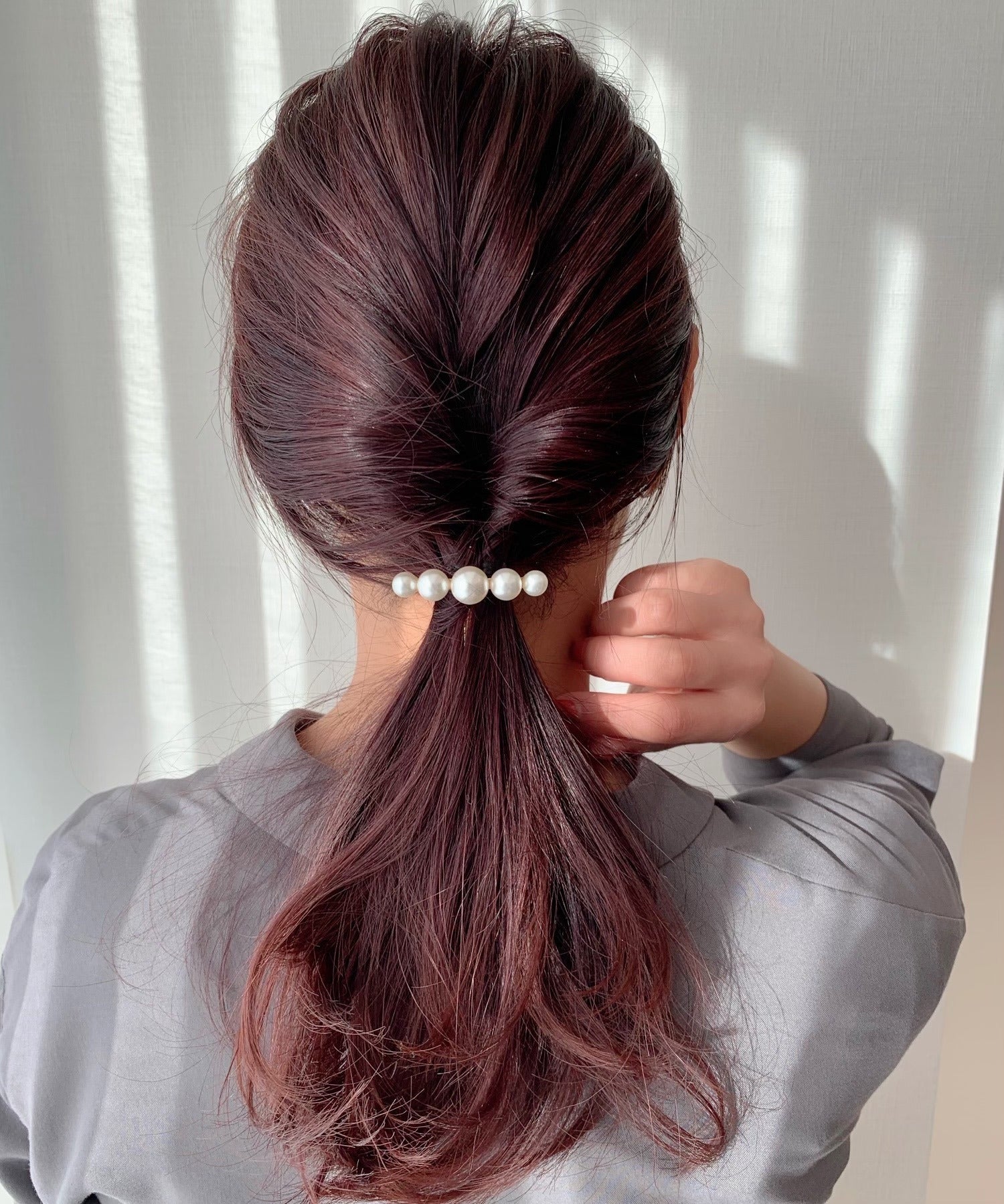 ciite' シーテ ヘアゴム 5連パールポニー