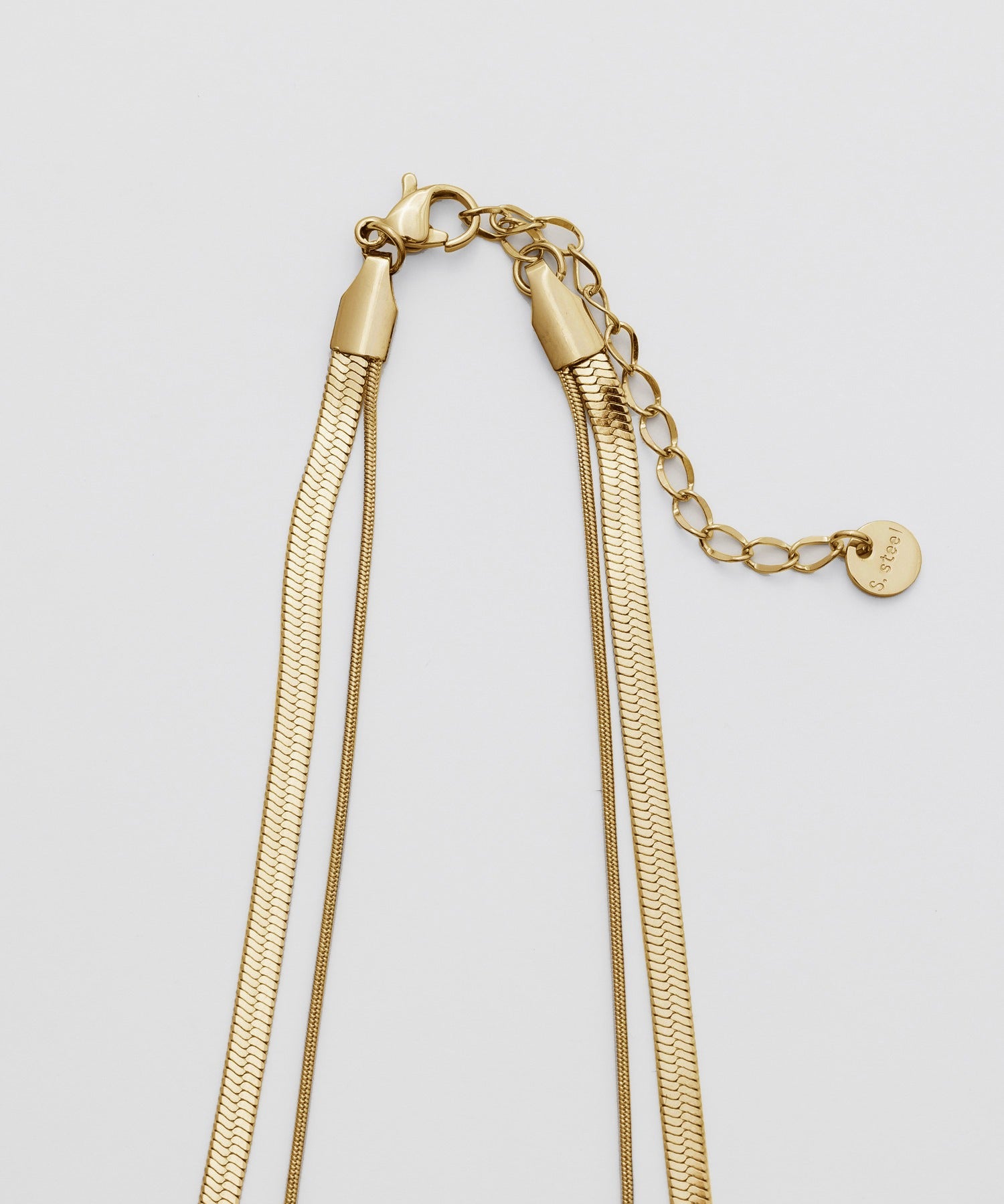 ciite' シーテ ネックレス 【 金属アレルギー対応 】 2連スネークチェーンネックレス サージカルステンレス