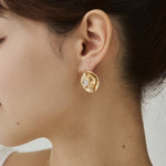 ciite' シーテ ピアス（両耳用） フラワービジューピアス（両耳用）