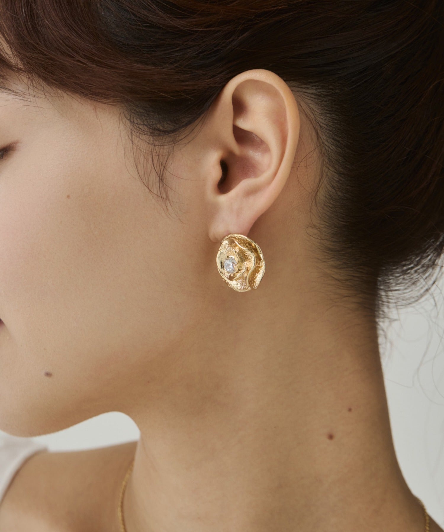 ciite' シーテ ピアス（両耳用） フラワービジューピアス（両耳用）