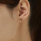 ciite' シーテ ピアス（両耳用） 【 金属アレルギー対応 】フラワービジューピアス サージカルステンレス（両耳用）