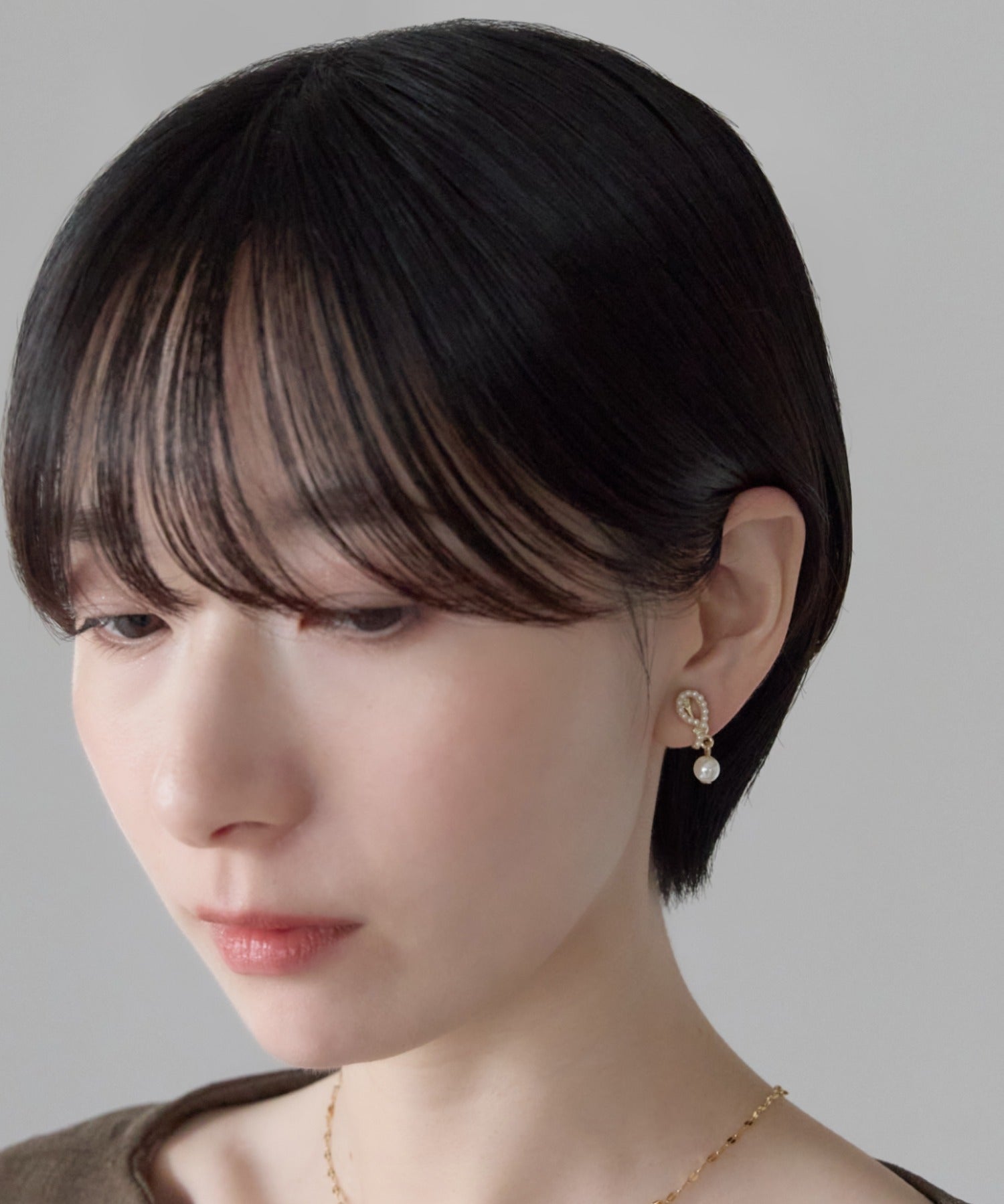 ciite' シーテ イヤリング シリコン付 デザインビジュー パールイヤリング