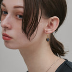 ciite' シーテ ピアス（両耳用） 【 金属アレルギー対応 】 オーバルストーン フックピアス サージカルステンレス (両耳用)