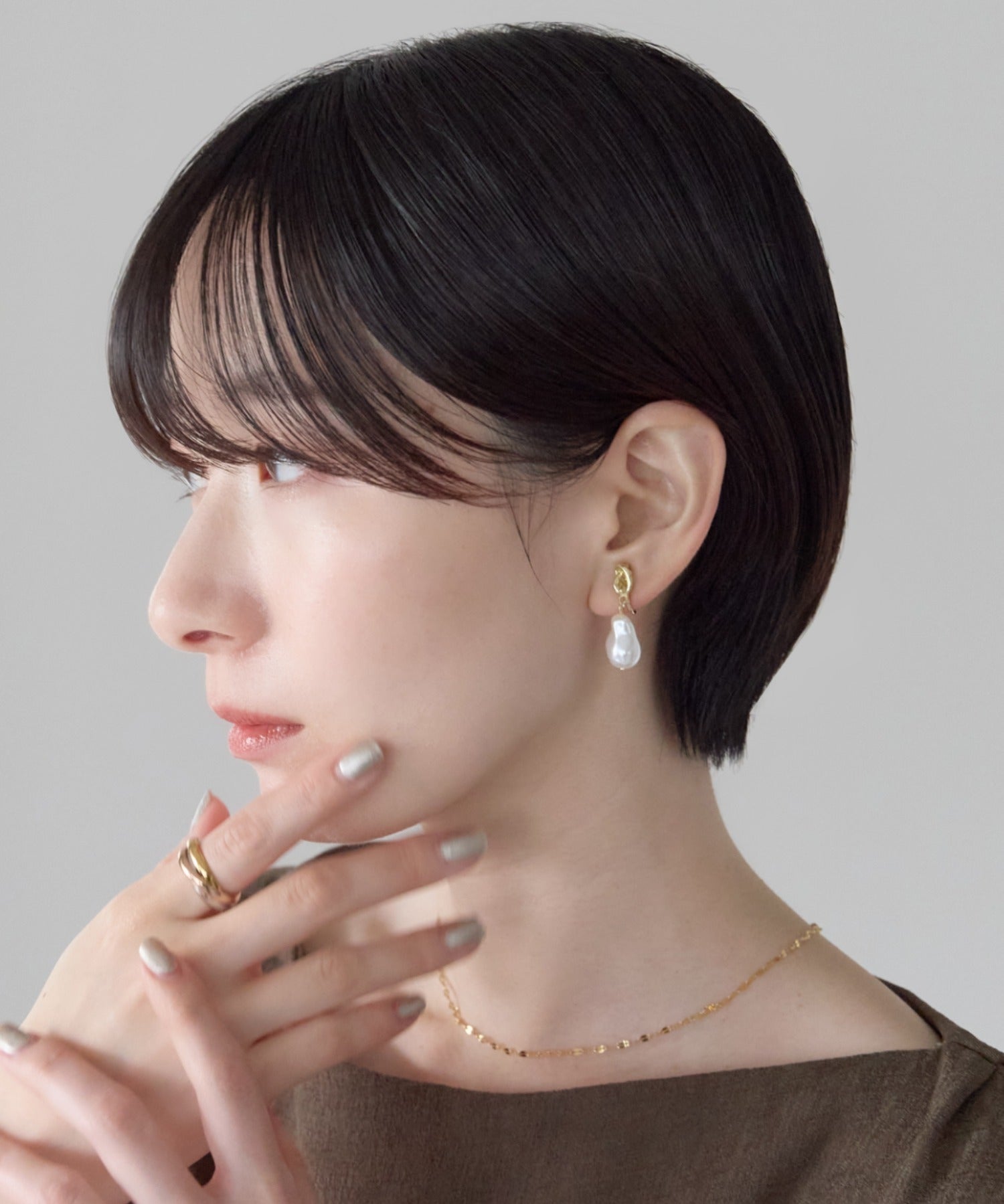 ciite' シーテ イヤリング シリコン付 デザインパール イヤリング