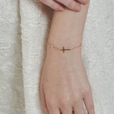 ciite' シーテ ブレスレット 【 金属アレルギー対応 】 クロスビジューブレスレット サージカルステンレス