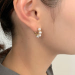 ciite' シーテ ピアス（両耳用） 4連パールフープピアス (両耳用)