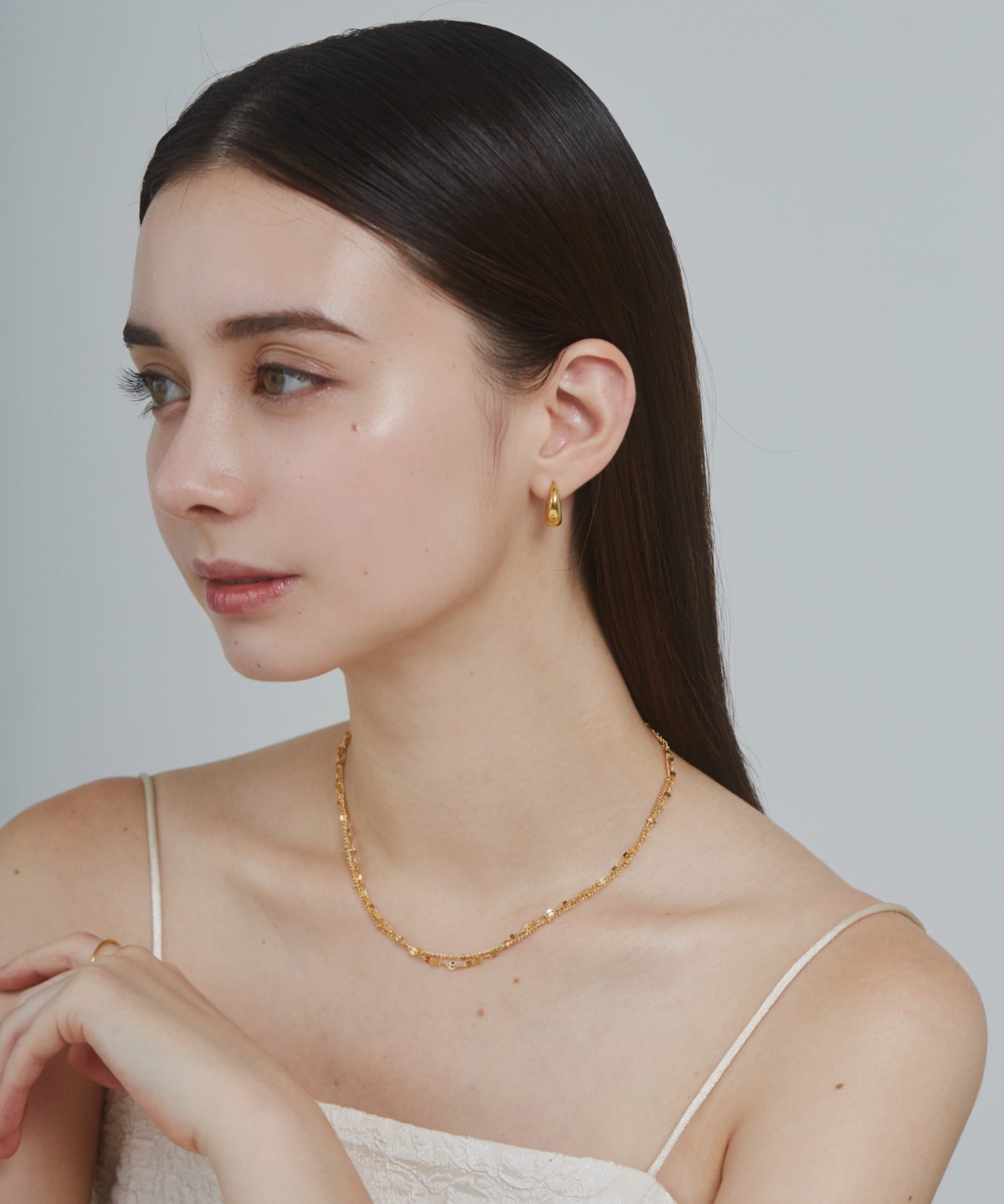 ciite' シーテ ネックレス 【 金属アレルギー対応 】 2連チェーンネックレス サージカルステンレス