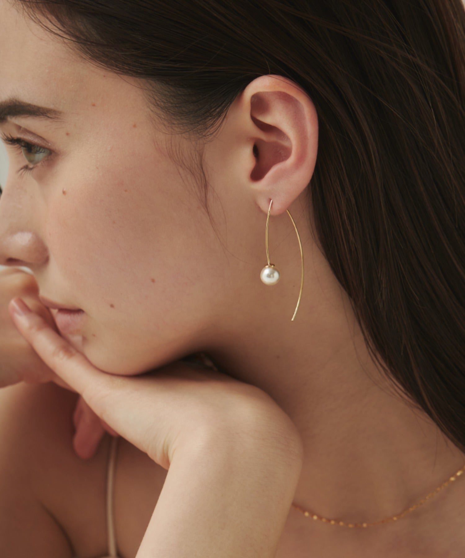 ciite' シーテ ピアス（両耳用） パールフックピアス (両耳用)