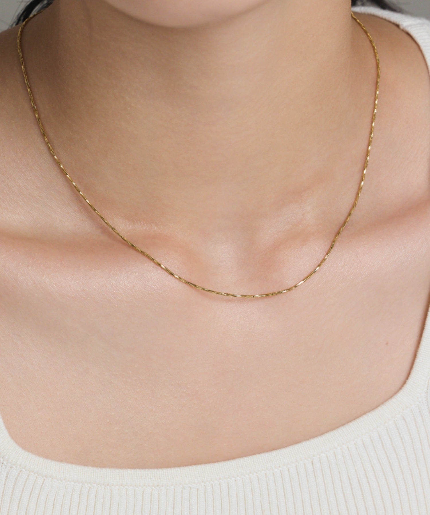 ciite' シーテ ネックレス 【 金属アレルギー対応 】 ツイストチェーンネックレス サージカルステンレス