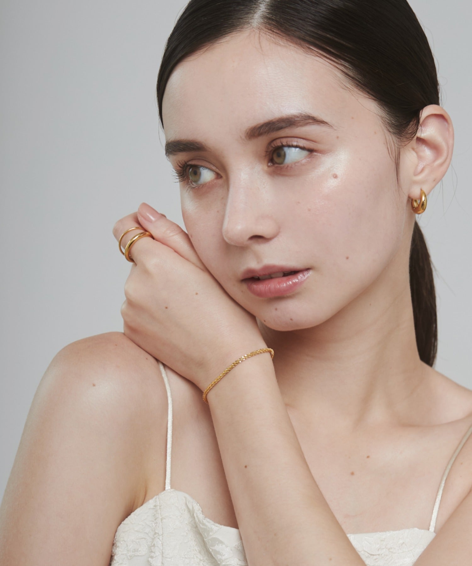 ciite' シーテ ブレスレット 【 金属アレルギー対応 】 グリッターチェーンブレスレット サージカルステンレス