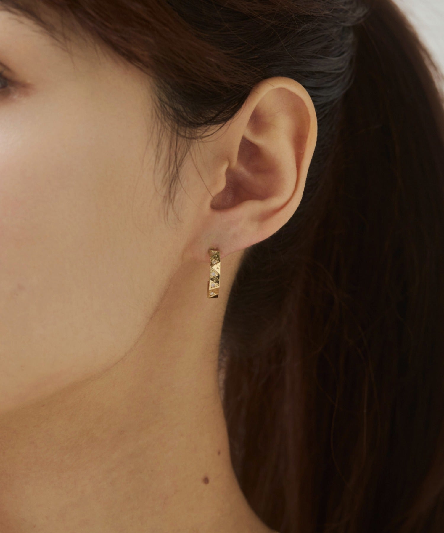 ciite' シーテ ピアス（両耳用） トライアングル ビジューピアス（両耳用）