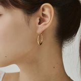 ciite' シーテ ピアス（両耳用） 【 金属アレルギー対応 】オーバルフープピアス サージカルステンレス（両耳用）