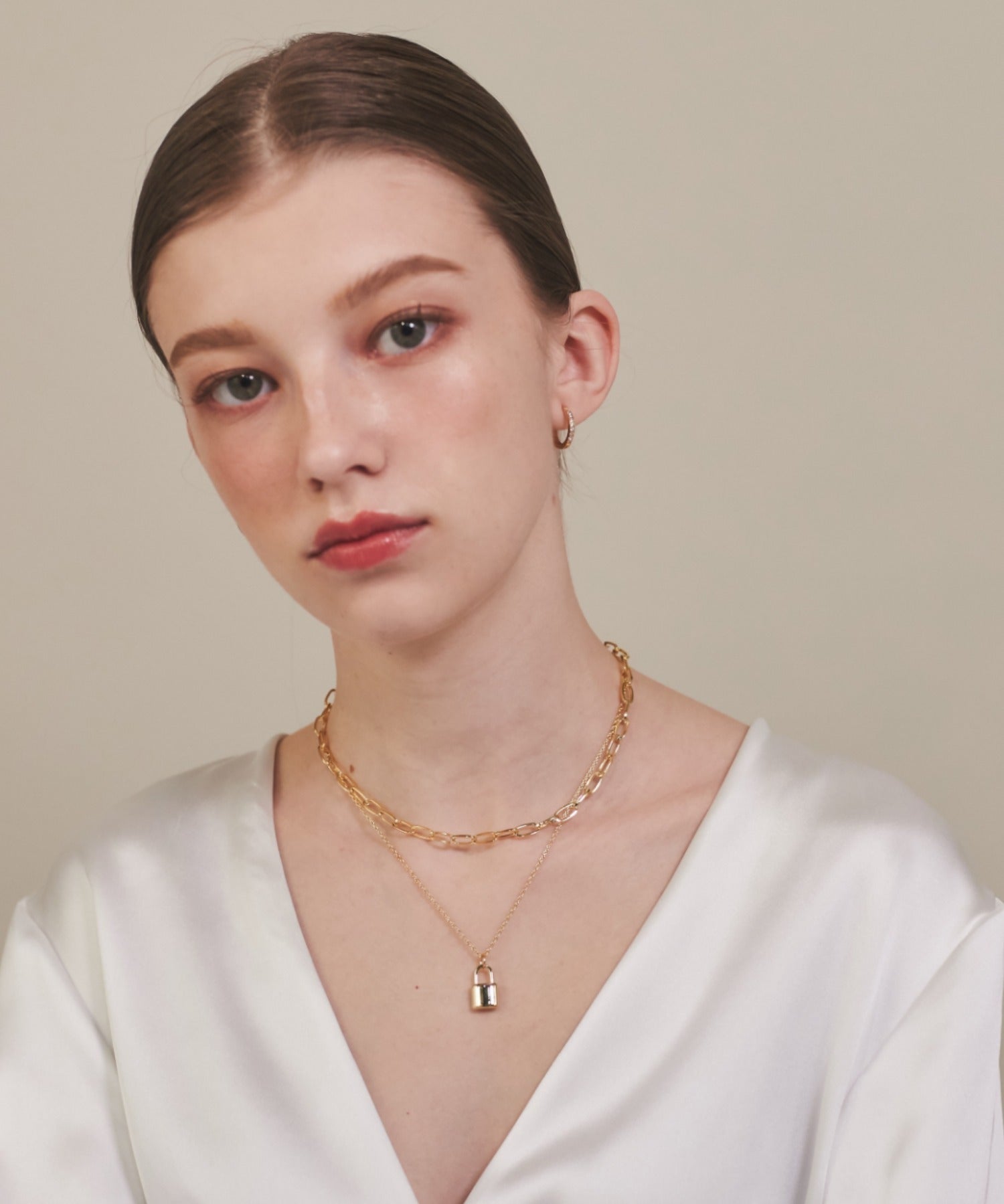 ciite' シーテ ネックレス 【 金属アレルギー対応 】 チェーン & パドロックネックレス 2セット