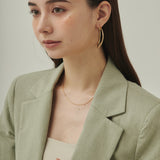 ciite' シーテ ピアス（両耳用） 大ぶり立体オーバルフープピアス (両耳用)