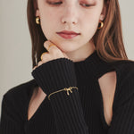 ciite' シーテ ブレスレット 【 金属アレルギー対応 】 シンプルリボン ブレスレット サージカルステンレス