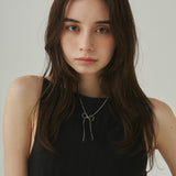 ciite' シーテ ネックレス 【 金属アレルギー対応 】 simple ribbon necklace / シンプル リボン ネックレス サージカルステンレス