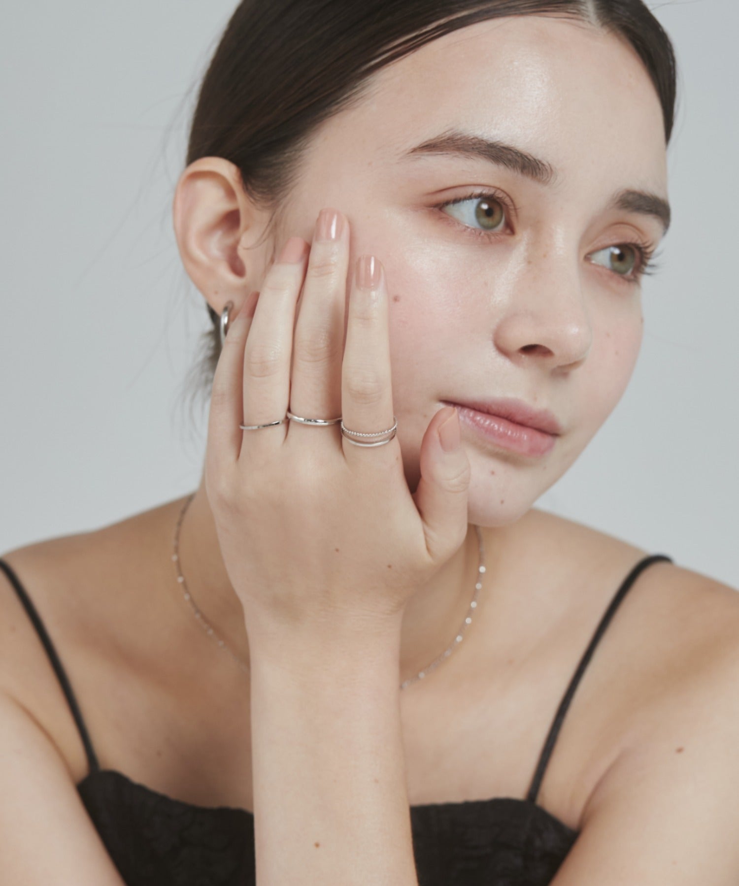 ciite' シーテ リング 【 金属アレルギー対応 】シンプルリング 4個セット サージカルステンレス