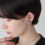 ciite' シーテ ピアス（両耳用） 2way バイカラー ダブルパールピアス