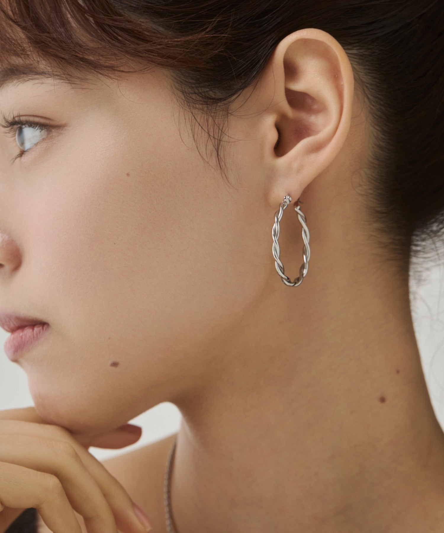 ciite' シーテ ピアス（両耳用） 【 金属アレルギー対応 】ツイストフープピアス サージカルステンレス（両耳用）