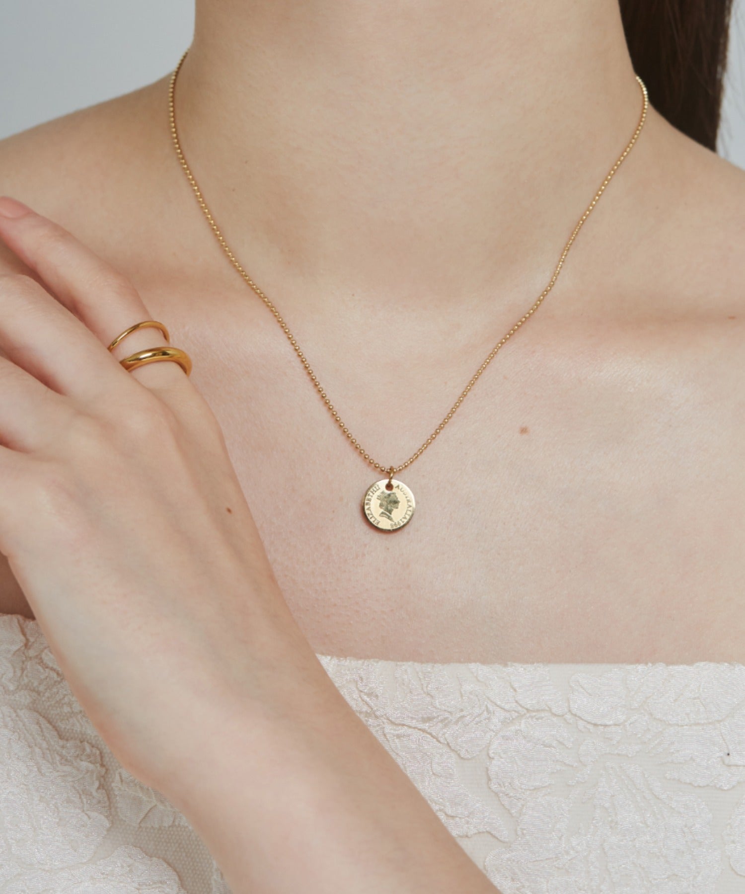 ciite' シーテ ネックレス 【 金属アレルギー対応 】 エリザベスコインネックレス サージカルステンレス