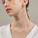 ciite' シーテ ネックレス 【 金属アレルギー対応 】 1mm シンプルスネークネックレス サージカルステンレス