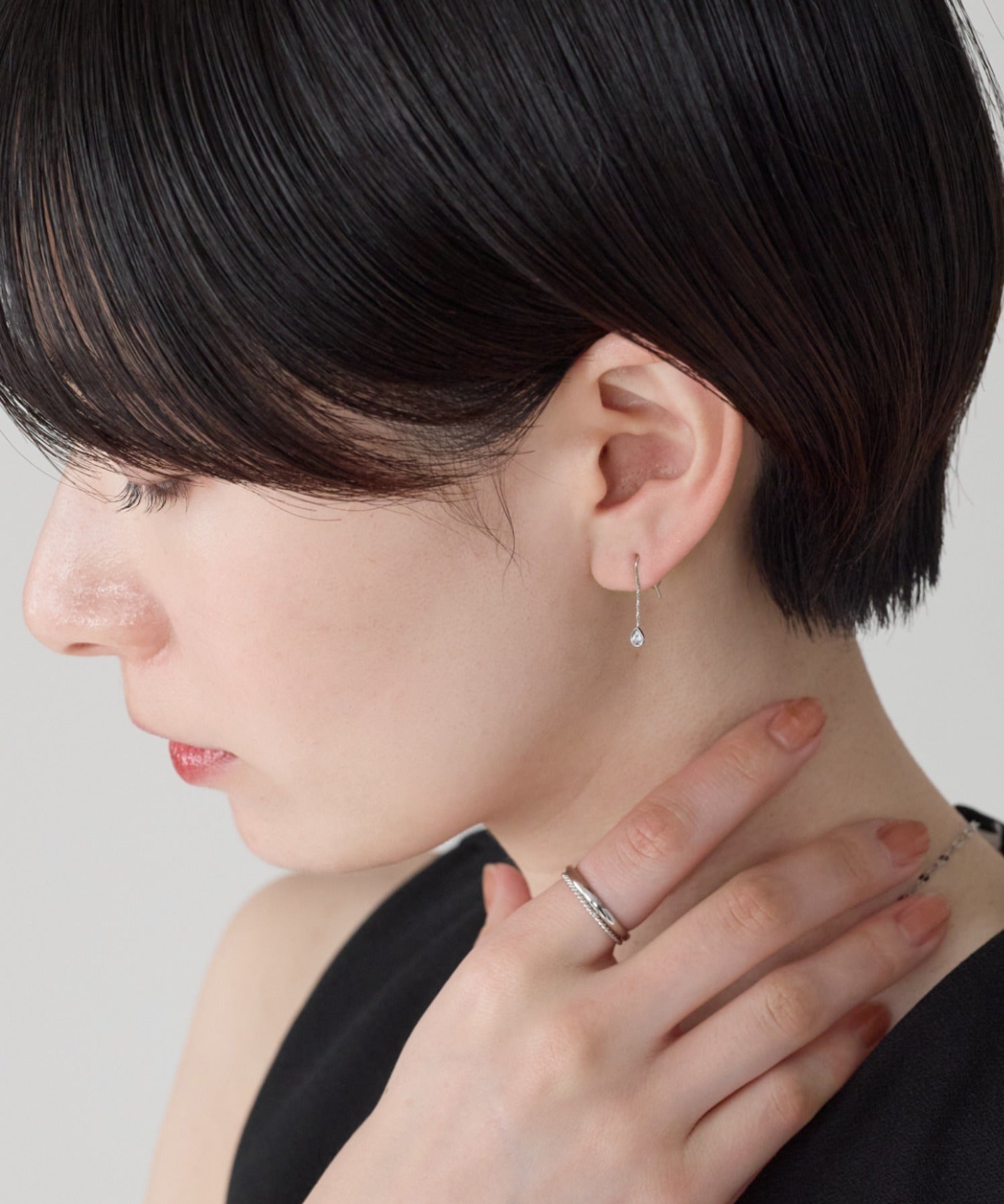 ciite' シーテ ピアス（両耳用） 【金属アレルギー対応】シズクデザインピアス（両耳用） サージカルステンレス