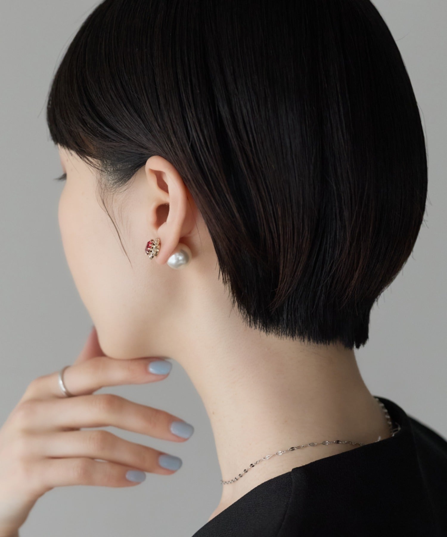 ciite' シーテ ピアス（両耳用） ビジューパールピアス
