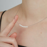 ciite' シーテ ネックレス 【 金属アレルギー対応 】 6連ミニパールネックレス サージカルステンレス