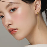 ciite' シーテ ピアス（両耳用） 【 金属アレルギー対応 】 ノットチェーンピアス サージカルステンレス (両耳用)