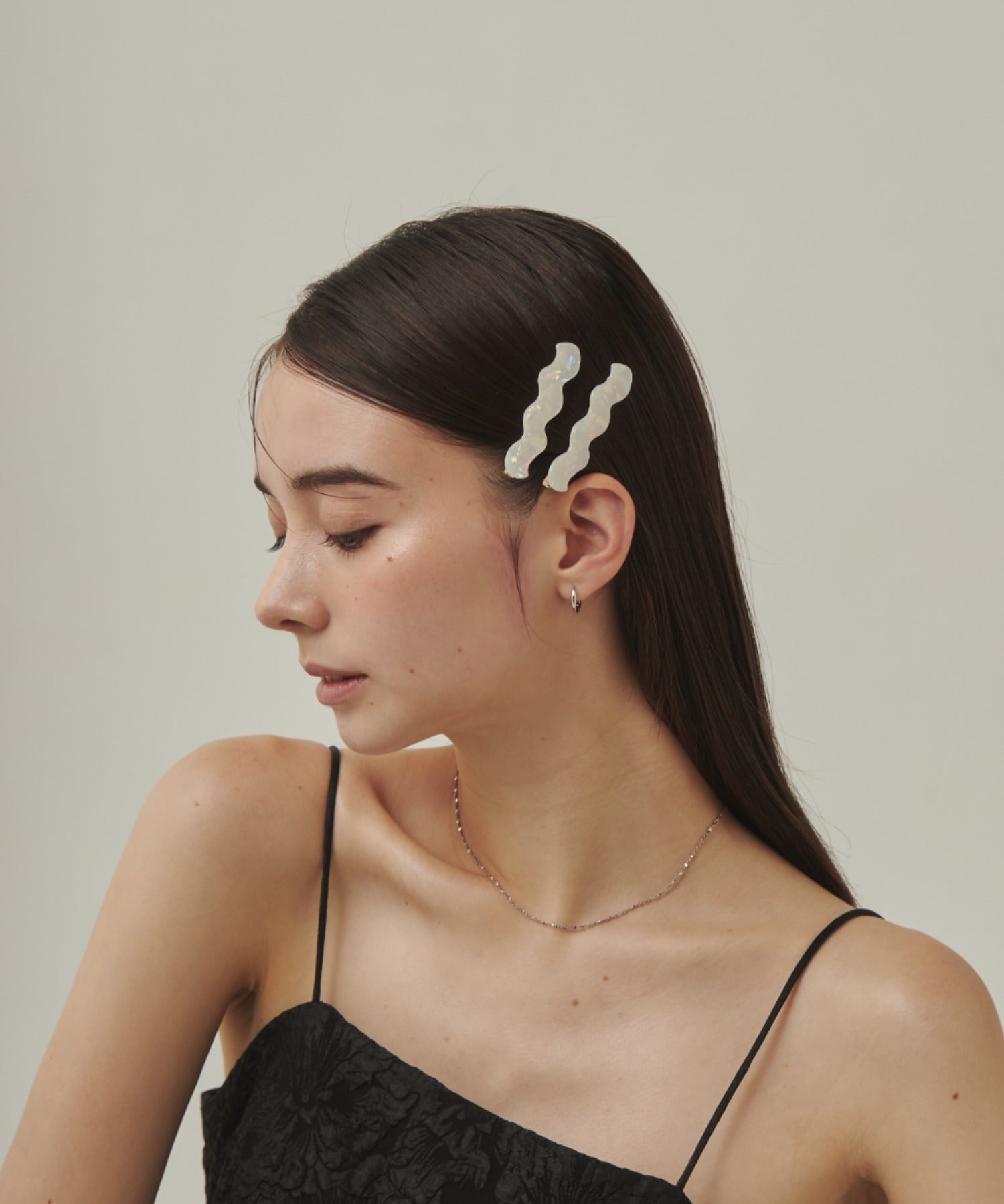 ciite' シーテ ヘアアクセサリー ウェーブデザインヘアピン 2個セット