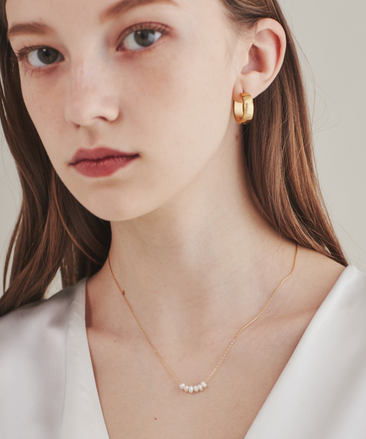 ciite' シーテ ネックレス 【 金属アレルギー対応 】 小ぶり淡水パールネックレス サージカルステンレス