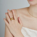 ciite' シーテ リング 【 金属アレルギー対応 】 ニュアンスダブルライン リング サージカルステンレス