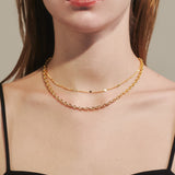 ciite' シーテ ネックレス 【 金属アレルギー対応 】 2連チェーンネックレス サージカルステンレス