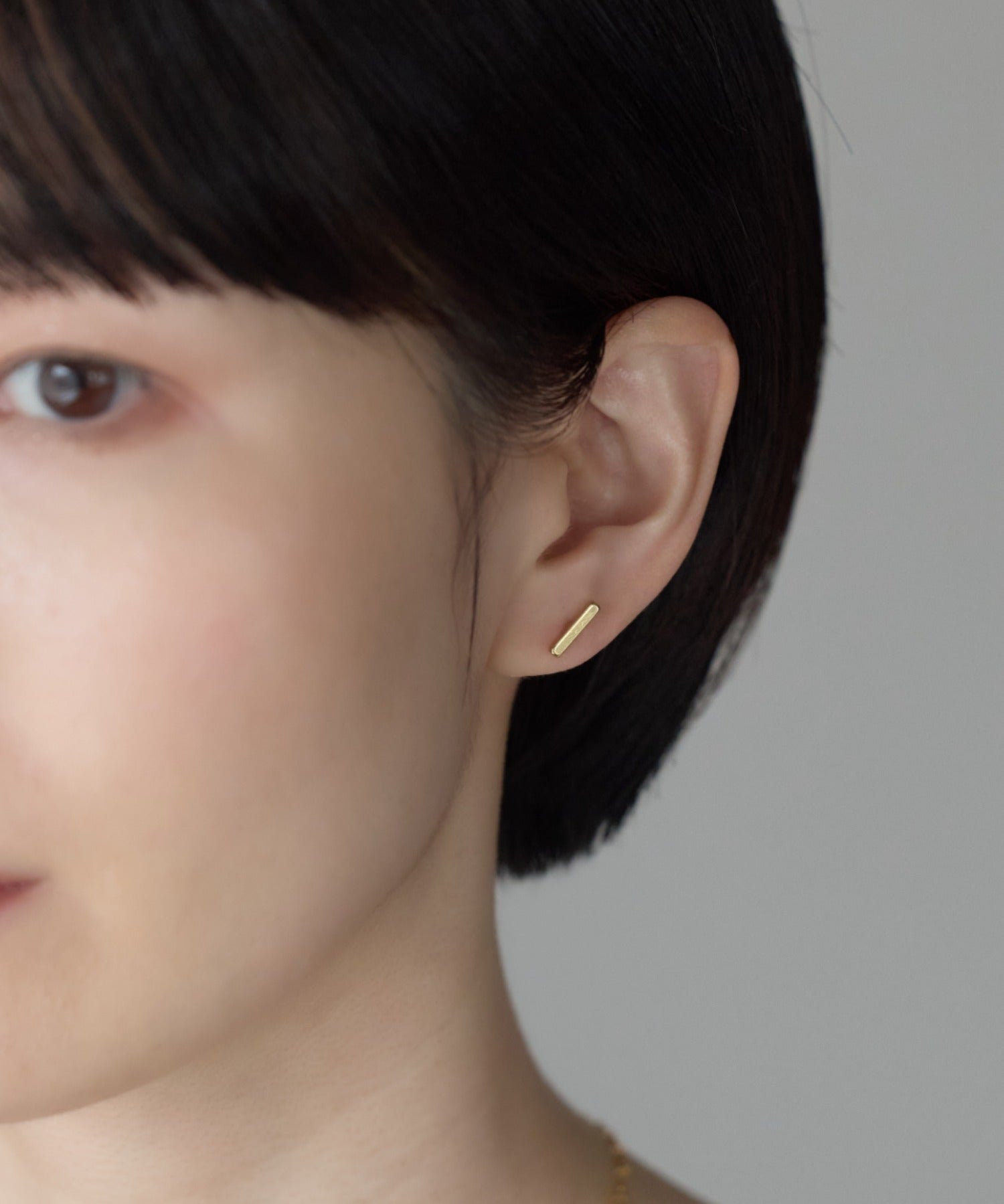 ciite' シーテ ピアス（両耳用） 【金属アレルギー対応】レクタングルバー ピアス