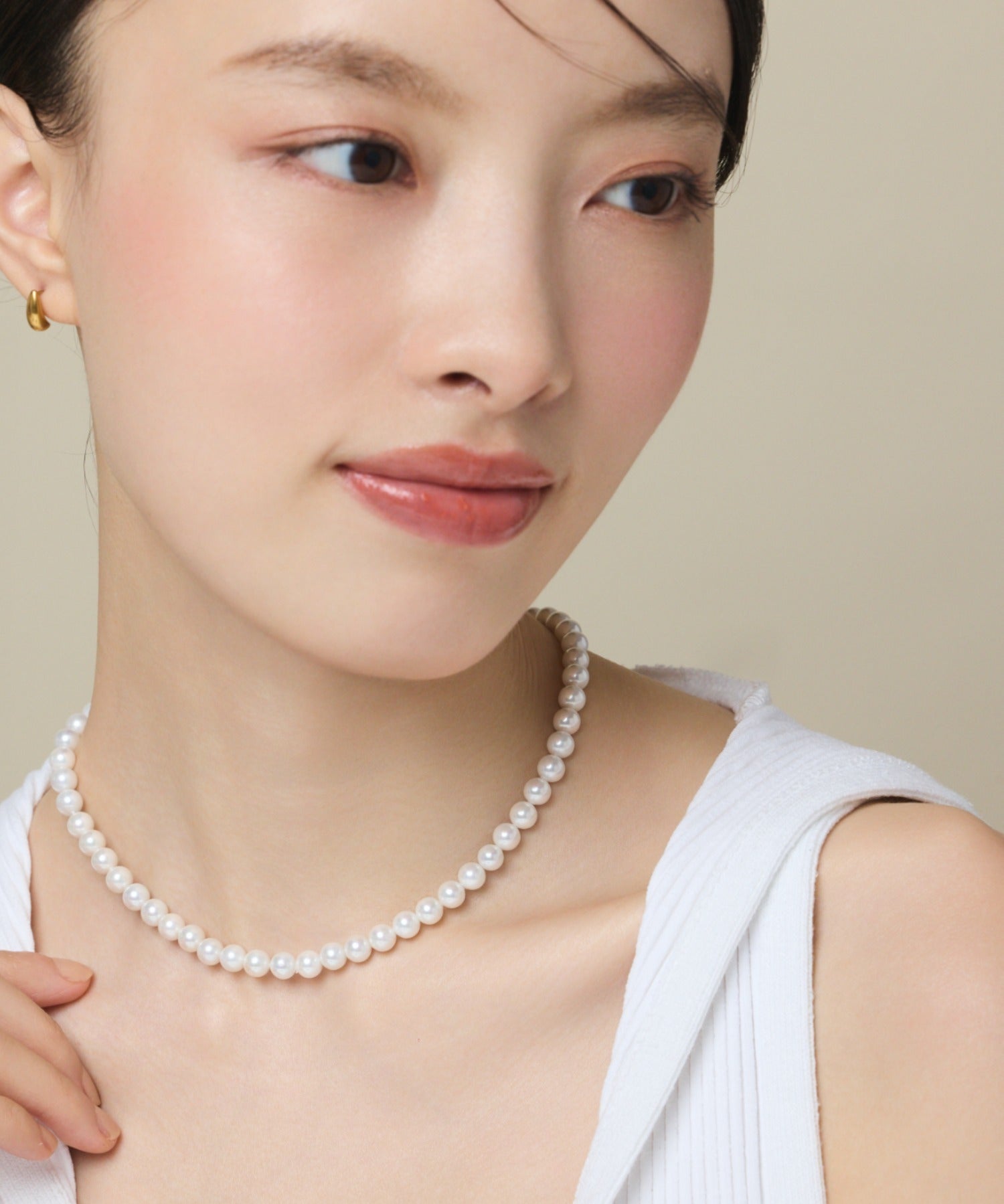 ciite' シーテ ネックレス 【 金属アレルギー対応 】 シンプルパールネックレス サージカルステンレス