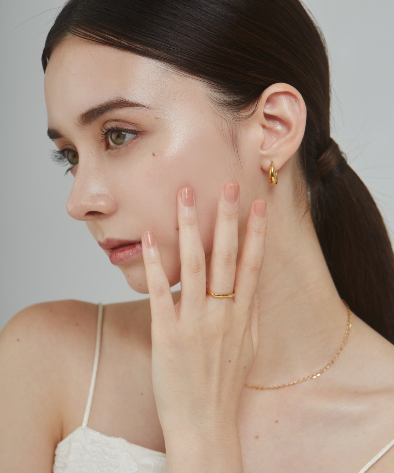 ciite' シーテ リング 【 金属アレルギー対応 】 シンプルビジューリング サージカルステンレス