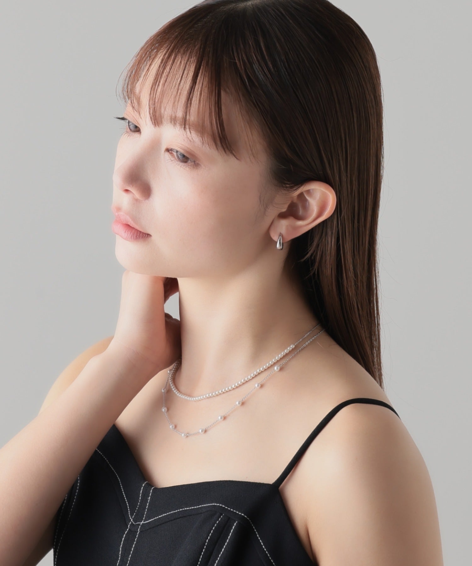 ciite' シーテ ネックレス 2連デザインパールネックレス