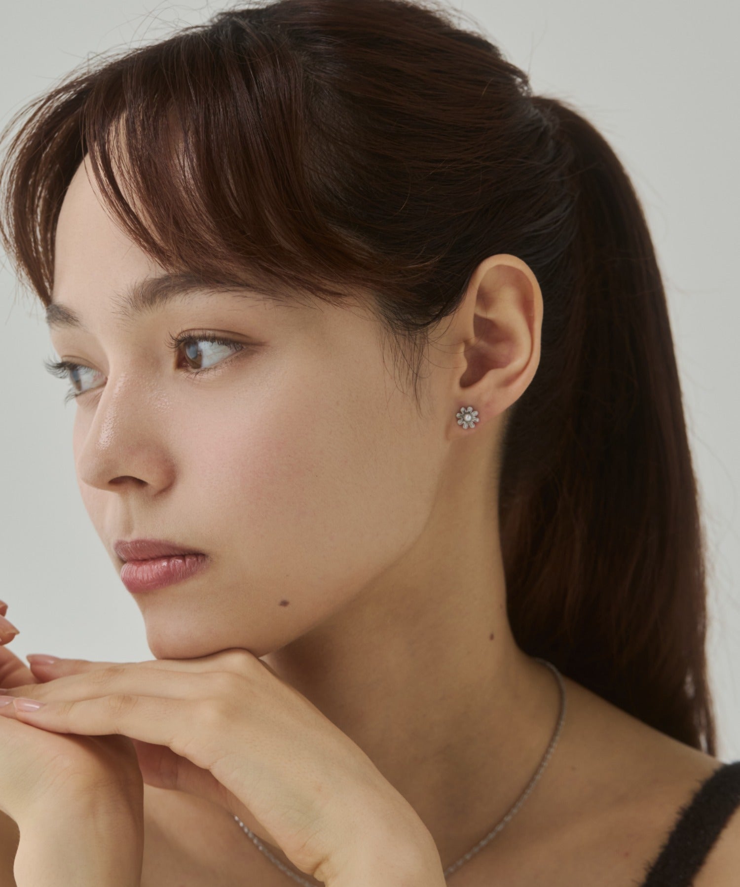 ciite' シーテ ピアス（両耳用） 【 金属アレルギー対応 】 ミニフラワー パールピアス サージカルステンレス（両耳用）